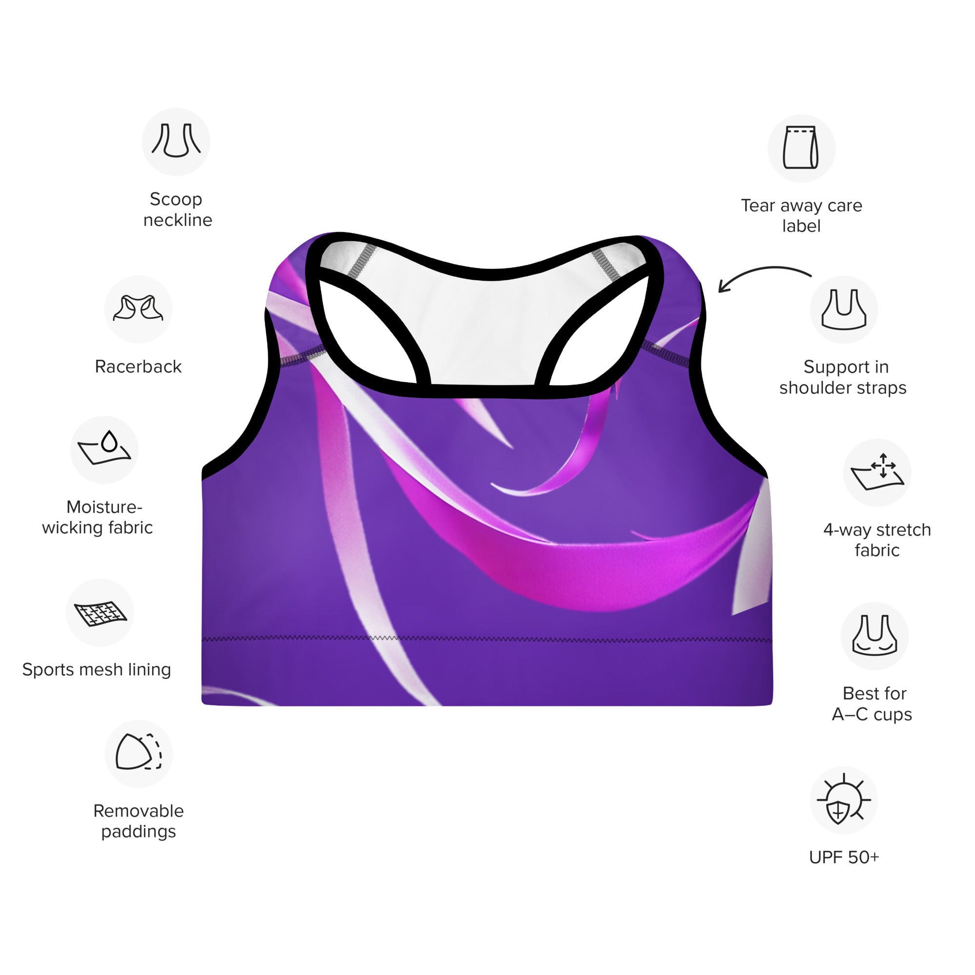 Sports Bra Gym top or Dance top. Yoga top or bra for pilates. La Danza by WickedYo.